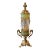 1960s Mid-Century Modern Brass and Art Glass Table Lamp For Sale