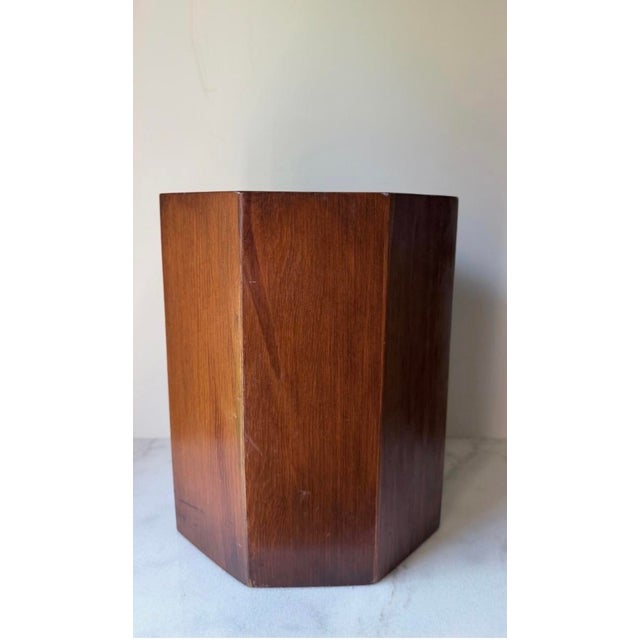 Vintage Wood Trash Can Wastebasket Umbrella Stand Lion Head Decor…. For Sale - Image 9 of 12
