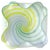 Murano Vintage Green Yellow Blue White Silver Flecks Italian Mid Century Art Glass Centerpiece Bowl For Sale In Orlando - Image 6 of 6