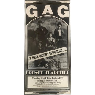 Dutch Theater Poster Gag Zuidplein Theater in Rotterdam, 1982 For Sale