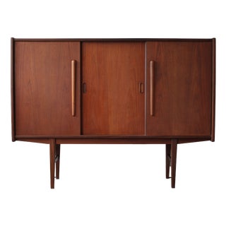 Vintage Danish Highboard in Teak, 1960s For Sale