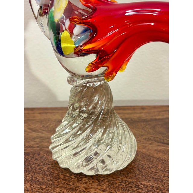 1960s Murano Hand Blown Glass Pheasant Sculpture, Made in Italy For Sale - Image 9 of 11