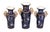 Mason's Ironstone Mazarine Blue Garniture of Three Vases, Polychrome Flowers Circa 1820–1830 For Sale In Philadelphia - Image 6 of 6