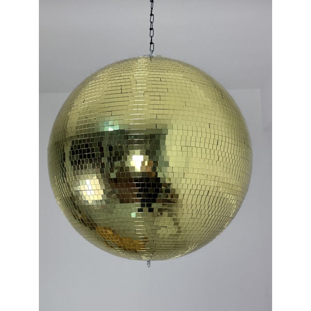 Large Yellow Sphere Disco Ball, 1980s For Sale - Image 4 of 9