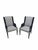 Vintage Wingback Style Wood Black Lacquer Frame Armchairs Newly Reupholstered - Pair For Sale - Image 10 of 12