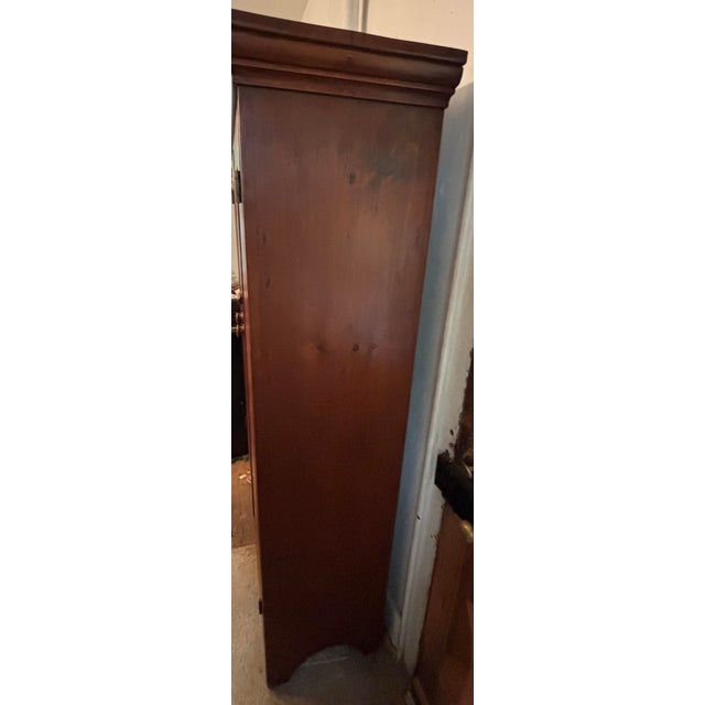 Brown 1980s Pine Cabinet With 4 Shelves and Base For Sale - Image 8 of 10
