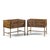 Mastercraft Mid Century Burlwood and Brass Nightstands - Pair Each nightstand measures: 28 wide x 20 deep x 24 inches high...