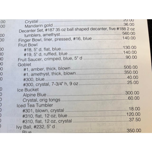 1950s 1950s Art Nouveau Cambridge Glass Alpine Moonlight Blue Ice Bucket For Sale - Image 5 of 12