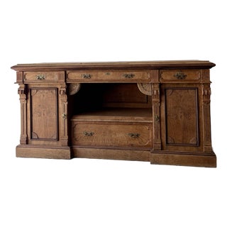 19th Century English Oak Sideboard For Sale
