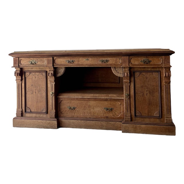 19th Century English Oak Sideboard For Sale