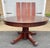 Good antique Victorian 54" round mahogany dining table with a split pedestal base with fluted pedestal and claw feet and...