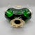 Emerald Green Cut Glass Biscuit Barrel from James Deakin & Sons, 1920 For Sale - Image 15 of 18