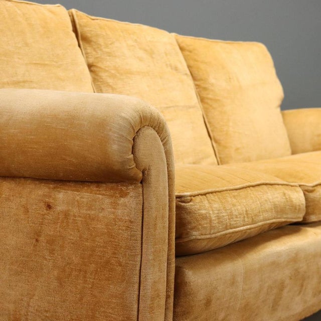 Three-Seater Velvet Sofa, 1950s For Sale - Image 5 of 11