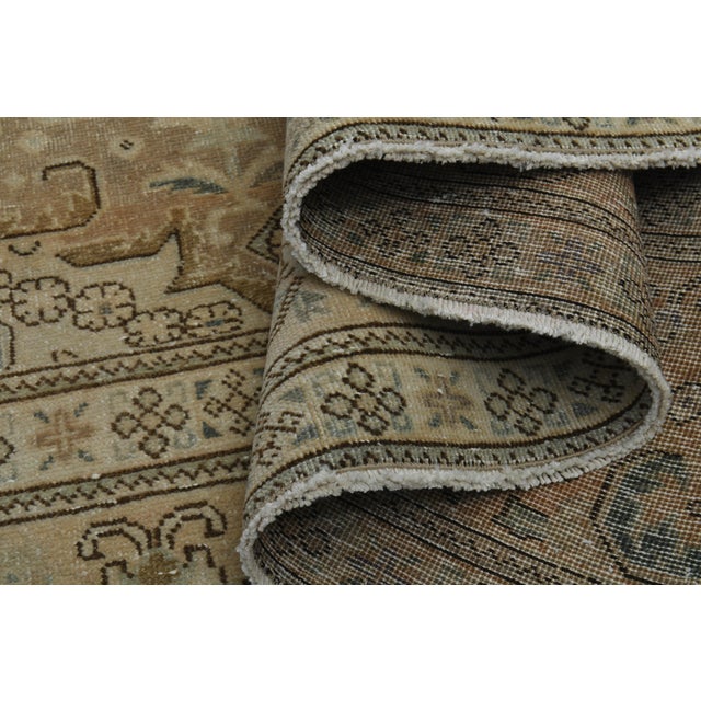 Vintage Persian Hand-Knotted rug is a semi- vintage oversize area rug.'70s Eastern region of Middle East's unique rug is...