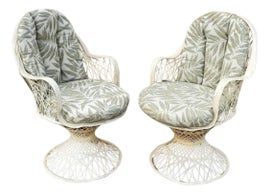 Example of Russell Woodard Chair and Ottoman Sets