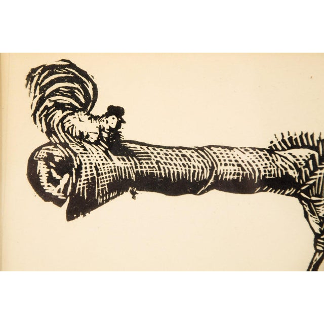 1950s Vintage Lourel Balcom Woodcut on Paper Print | Chairish
