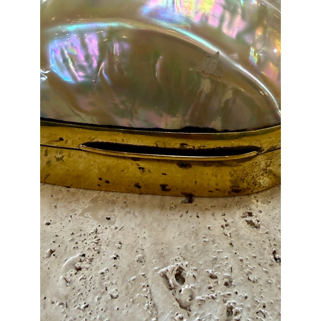 Brass Large Decorative Mother-of-Pearl and Brass Lidded Box, 1970s For Sale - Image 8 of 11