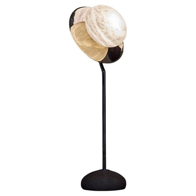 Metal Reflex Table Lamp by United Alabaster For Sale - Image 7 of 7