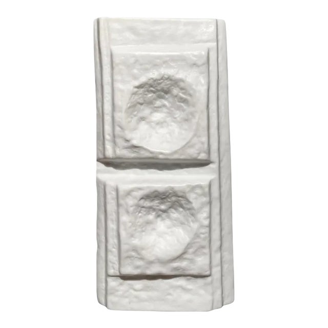 Martin Freyer for Rosenthal Brutalist Porcelaine Blanc Vase For Sale