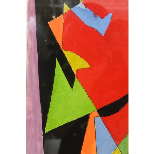 Rolph Scarlett Vintage Rolph Scarlett Acrylic on Paper Custom Framed 1960's For Sale - Image 4 of 10
