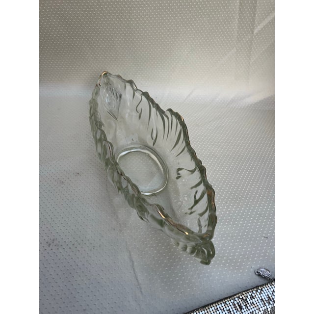 1970s Detailed Glass Oblong Catchall/Vase For Sale - Image 4 of 8
