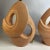 Pair Vintage 1960s Mid-Century Modern Abstract Swirl Sculptural Peach Cerami 3 Way Table Lamps For Sale In Chicago - Image 6 of 10