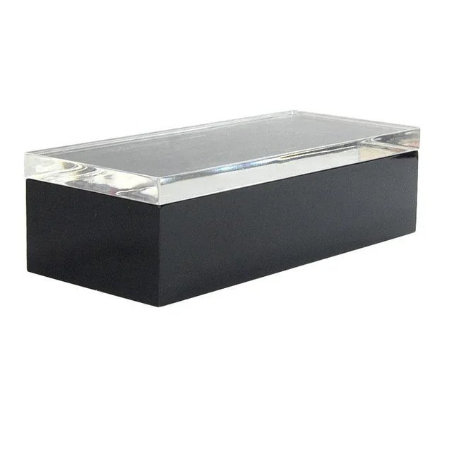 Black Italian Acrylic Glass Box attributed to Alessandro Albrizzi, 1990s For Sale - Image 8 of 8
