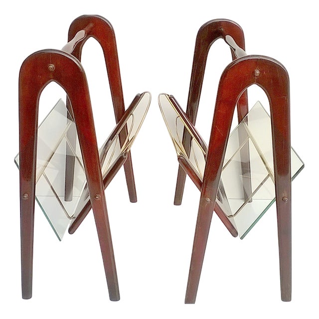 Magazine Racks attributed to Cesare Lacca, 1950s, Set of 2 For Sale