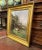 Full of rustic charm and pastoral character, this antique oil on canvas painting captures a peaceful scene of everyday...