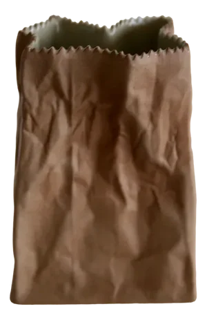 Ceramic Paper Bag Vase by Tapio Wirkkala for Rosenthal, 1977