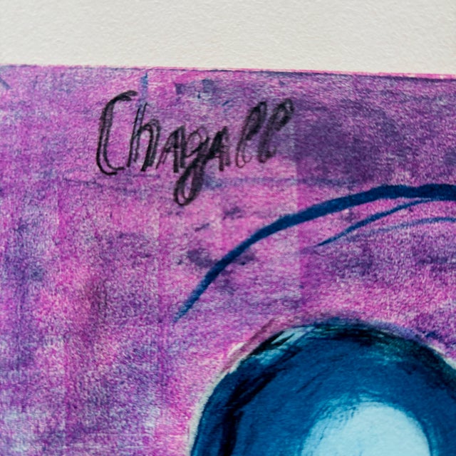 Marc Chagall – “La Bastille” Large Limited Edition Color Lithograph (D’Apres 1954 Original) Offered here is a substantial...