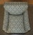 Gold Claw & Ball Feet Armchair with Ticking Fabric For Sale - Image 8 of 18