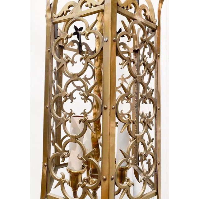 Vintage Brass Lantern For Sale - Image 4 of 7