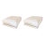 Pair of Montauk "Jill" Ottomans in Cream Off-White Velvet For Sale