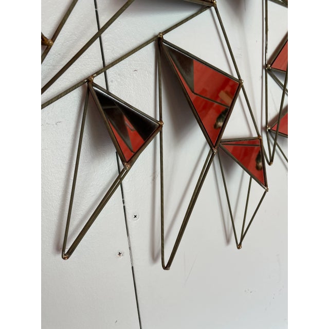 Metal Sunburst Wall Metal Decor Mirror For Sale - Image 7 of 11