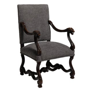 19th Century Brown Wood Club Chairs For Sale