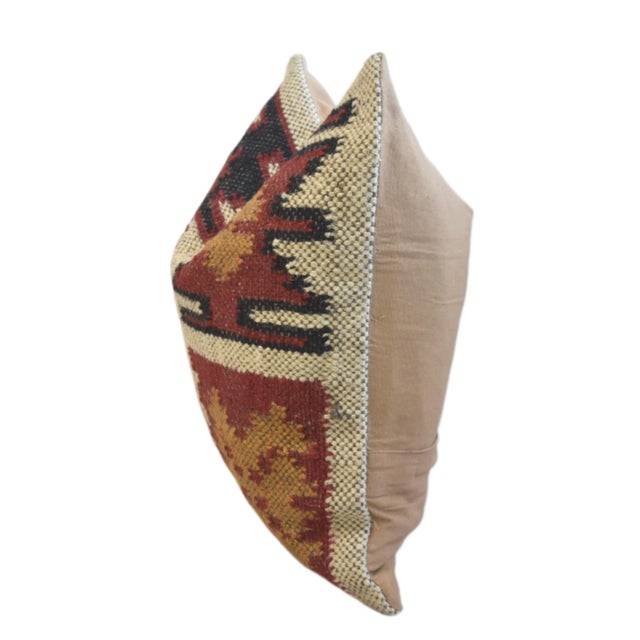 Southwestern Handwoven Kilim Feather/Down Pillow For Sale - Image 4 of 6