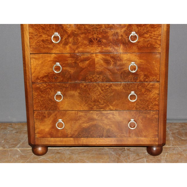 Art Deco Walnut Chest of Drawers, 1930 For Sale - Image 3 of 11