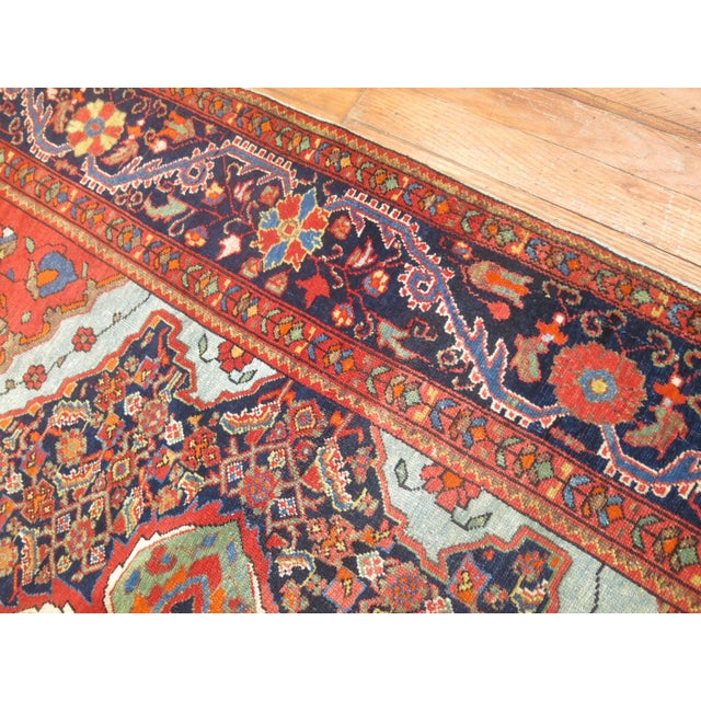 Dramatic Antique Zabihi Collection Persian Mishan Malayer Rug - 4'3" x 6'3" For Sale - Image 9 of 12