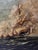 Large Victorian British Naval Marine Oil Painting HMS Bombay on Fire off Montevideo 1864 After Beechey Historic 19th...