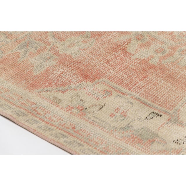 Tan Mid 20th Century Wool Oushak Home Decor Rug For Sale - Image 8 of 10