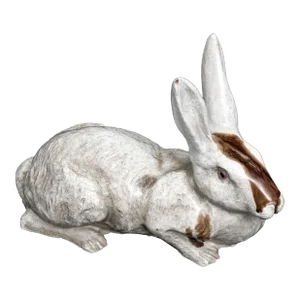 French Faience Pottery Sculpture Figure of a Garden Rabbit or Hare