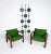 Set of Mid-Century Modern Armchairs in Green Fabric and Wood, Italy, 1960s For Sale - Image 4 of 8