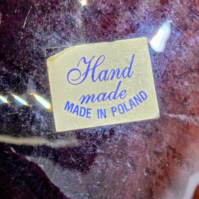 Vintage Polish Art Glass Conch Shell Centerpiece Bowl For Sale - Image 11 of 11