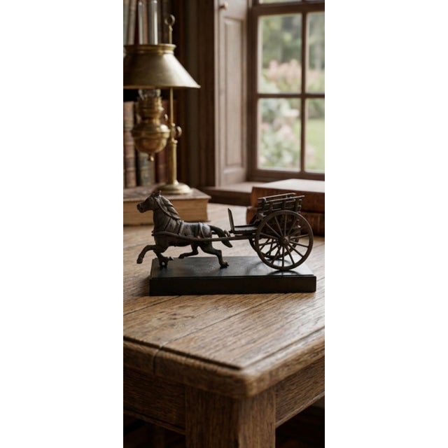 Antique Cast Iron Horse and Cart Pull Toy (Circa 1900–1920) For Sale In Rochester - Image 6 of 6