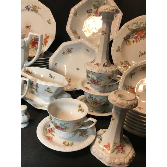Mid 19th Century Rosenthal Maria Floral Service for 8- 77 Pieces For Sale - Image 10 of 13