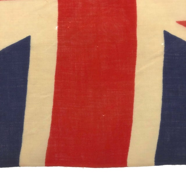English Vintage Wool Union Jack Flag For Sale - Image 3 of 5