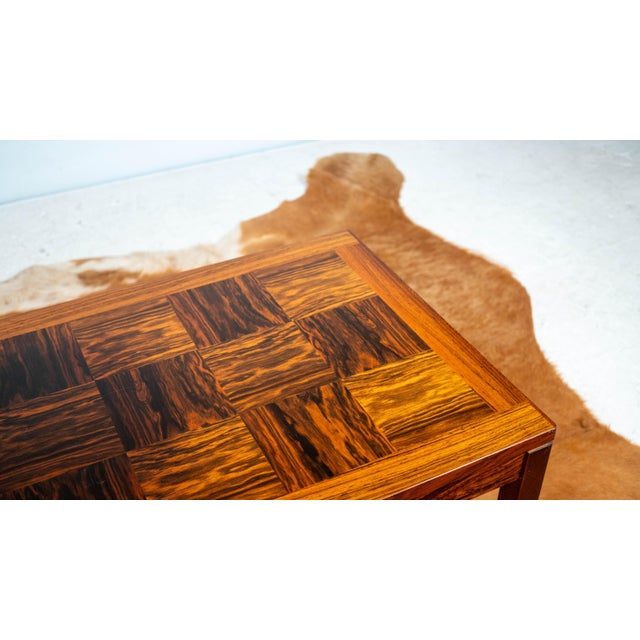 P. S. Heggen Vintage Scandinavian Heggen Rosewood Side Table For Sale - Image 4 of 16