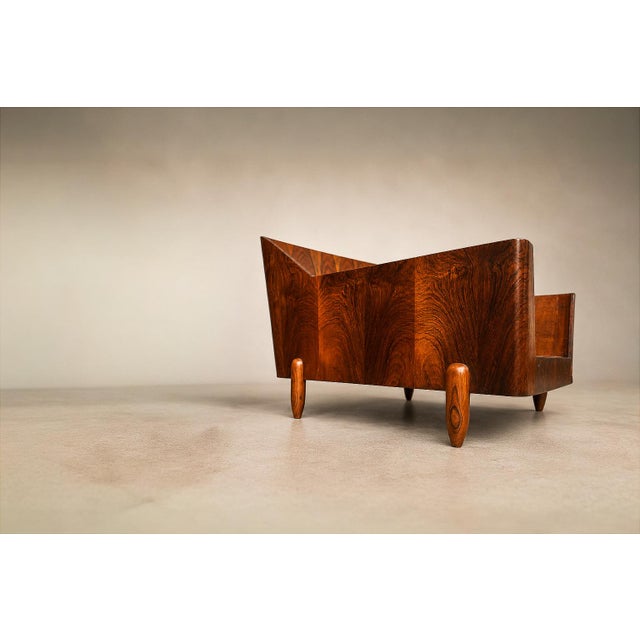 Pair of Brazilian Modern Armchairs in Rosewood & Velvet, Jd Móveis, 1960s For Sale In New York - Image 6 of 18