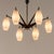 White Mid-Century Italian Brass and Teak Chandelier in the style of Stilnovo, 1960s For Sale - Image 8 of 10